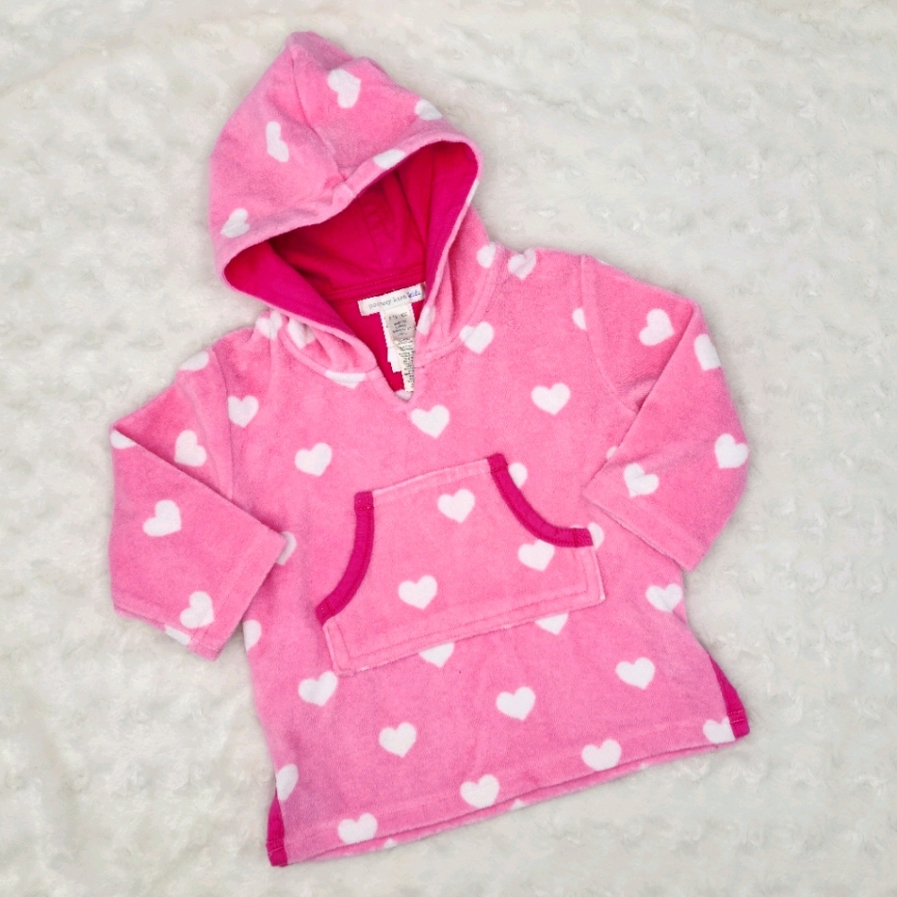 Pottery Barn Kids pink terry swim cover size 6-12 months